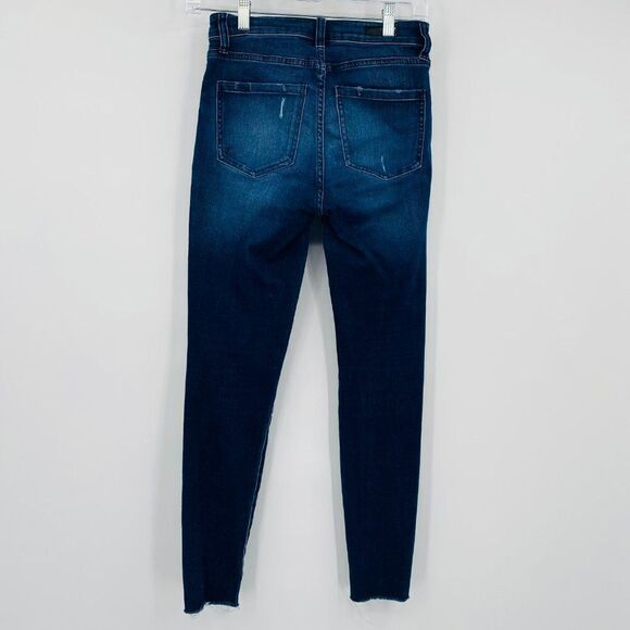 Kut from the Kloth Size 00 Dark Wash Raw Hem Donna High Rise Ankle Skinny Jeans - Picture 9 of 9